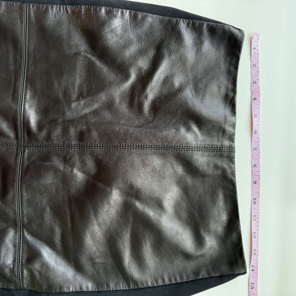 *Talbots Womens Petite True Lambskin Leather Front Panel Pencil Skirt 6P - Picture 5 of 14
